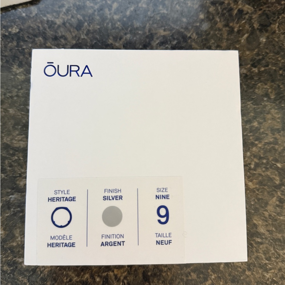 Oura Ring Gen 3- Heritage Silver- Size 9